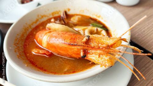 seafood,shrimp,prawn,squid, octopus,lunch, Bangkok, Thailand

