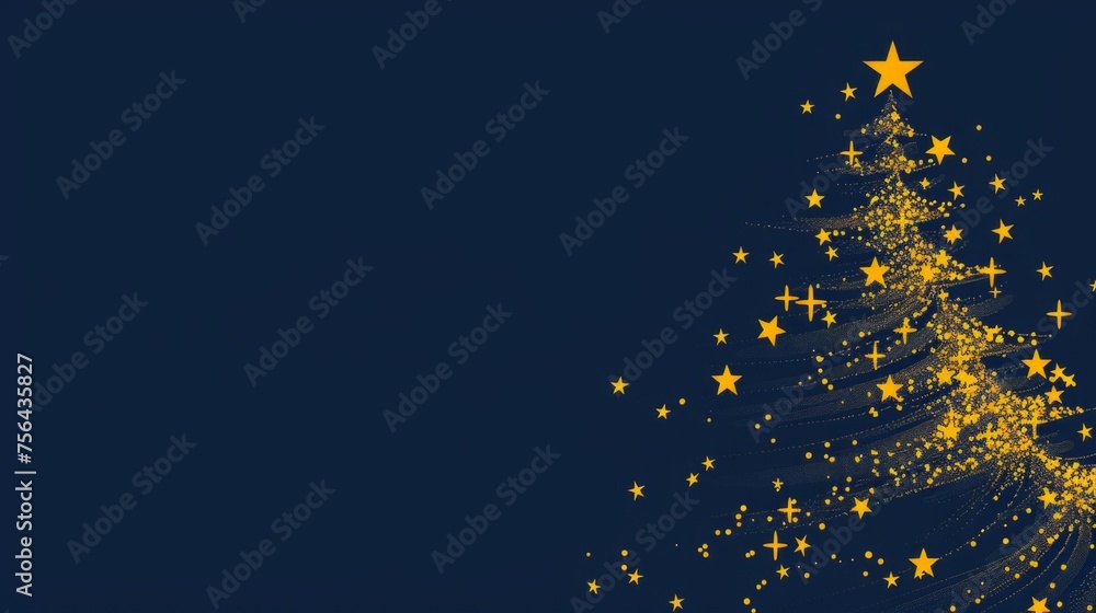 Vector display of the New Year's Tree on a single color background, Christmas concept. Vector display of the New Year's Tree on a single color background, Christmas concept.