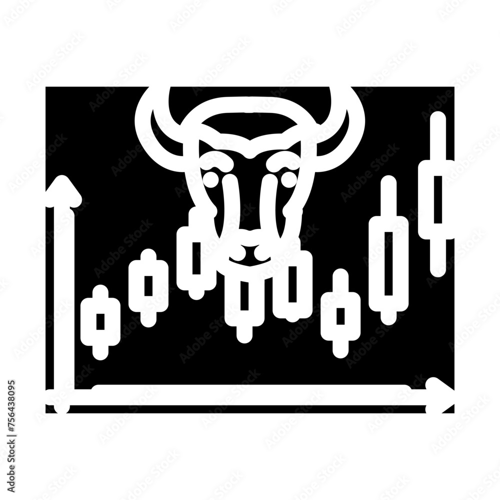 investment trends financial advisor glyph icon vector. investment trends financial advisor sign. isolated symbol illustration