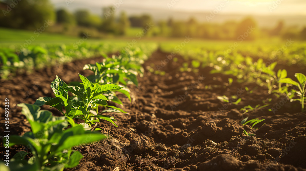 Sustainable Agriculture, peppers plantation field Sustainable Agriculture, peppers plantation field