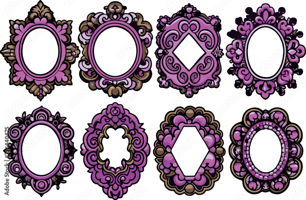 Set frames. Hand drawn vector illustration Set frames. Hand drawn vector illustration