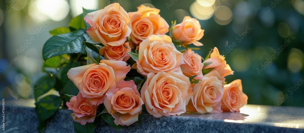 Pink Roses on Top of a Rock Pink Roses on Top of a Rock