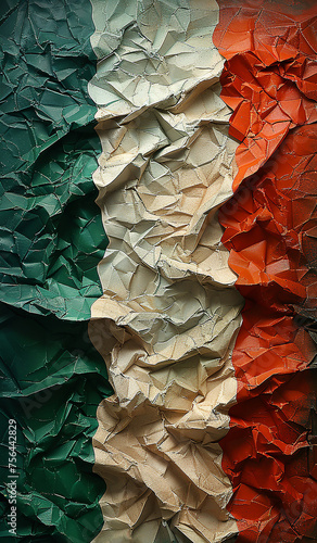 Artistic Interpretation of the Italian Flag with Paper