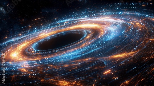 A visualization of a black hole