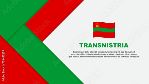 Transnistria Flag Abstract Background Design Template. Transnistria Independence Day Banner Cartoon Vector Illustration. Transnistria Illustration