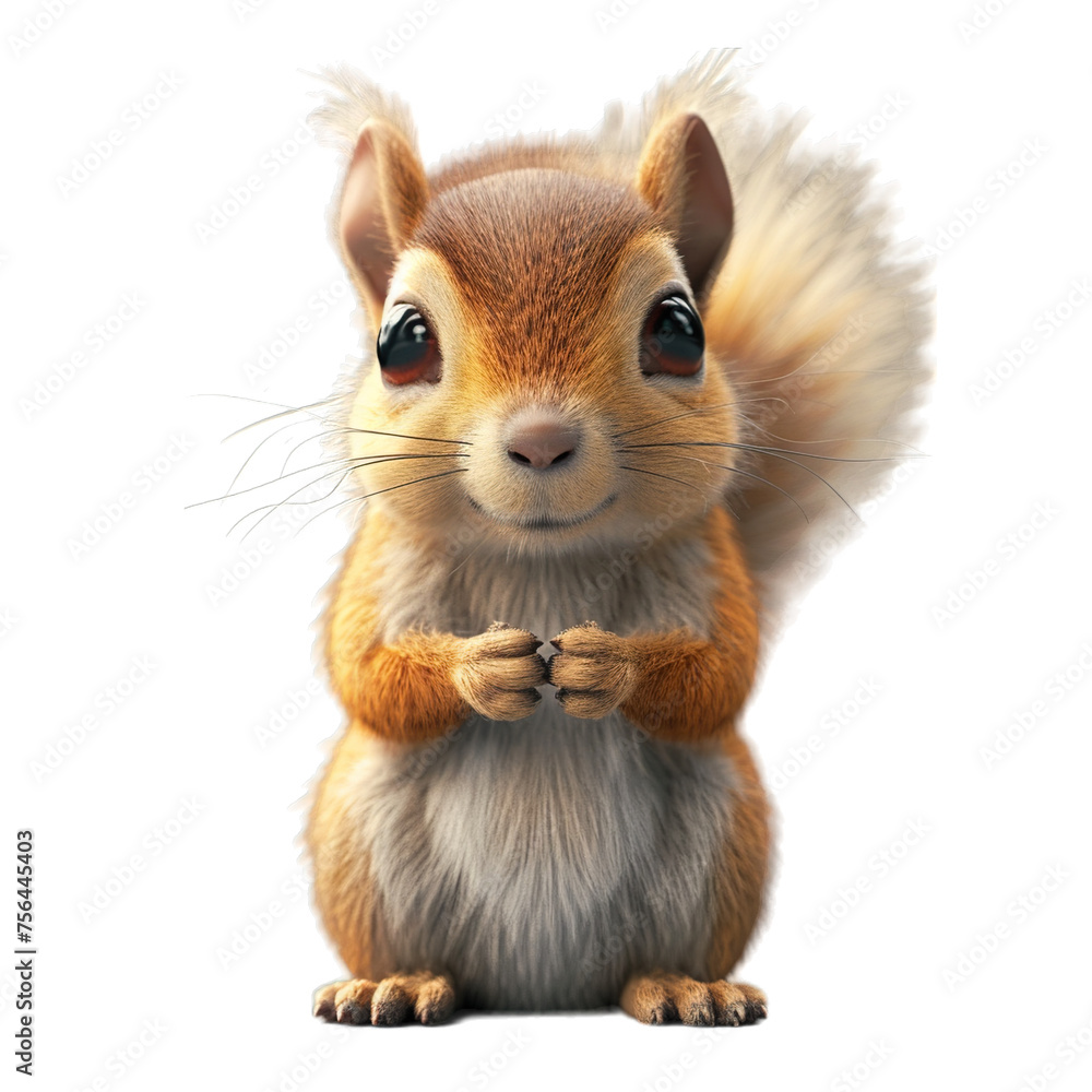 Fototapeta premium squirrel with nut