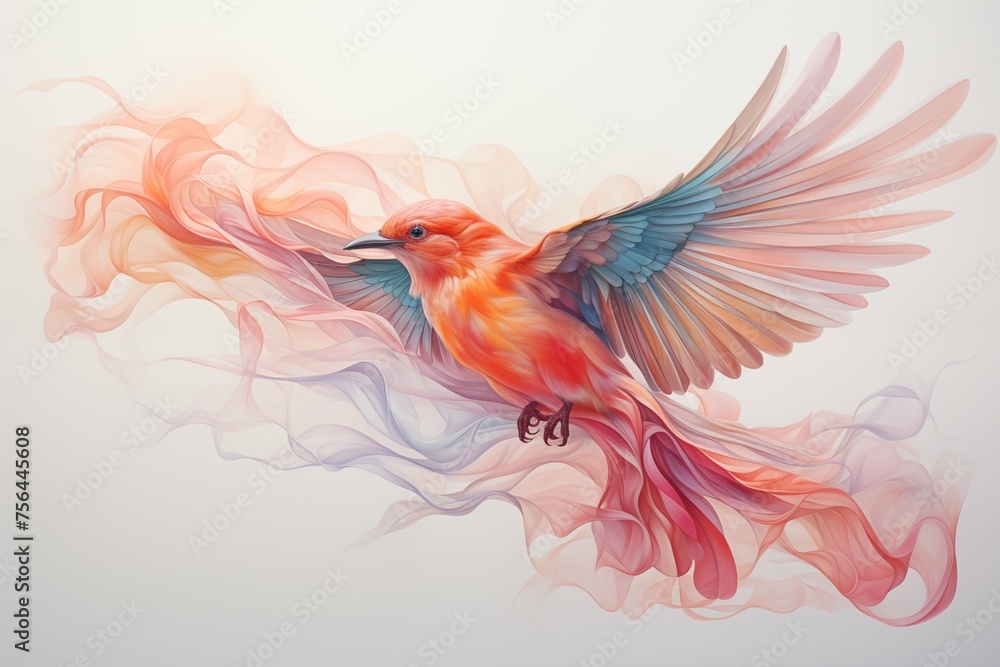 Drawings of birds with flowing and beautiful lines Drawings of birds with flowing and beautiful lines