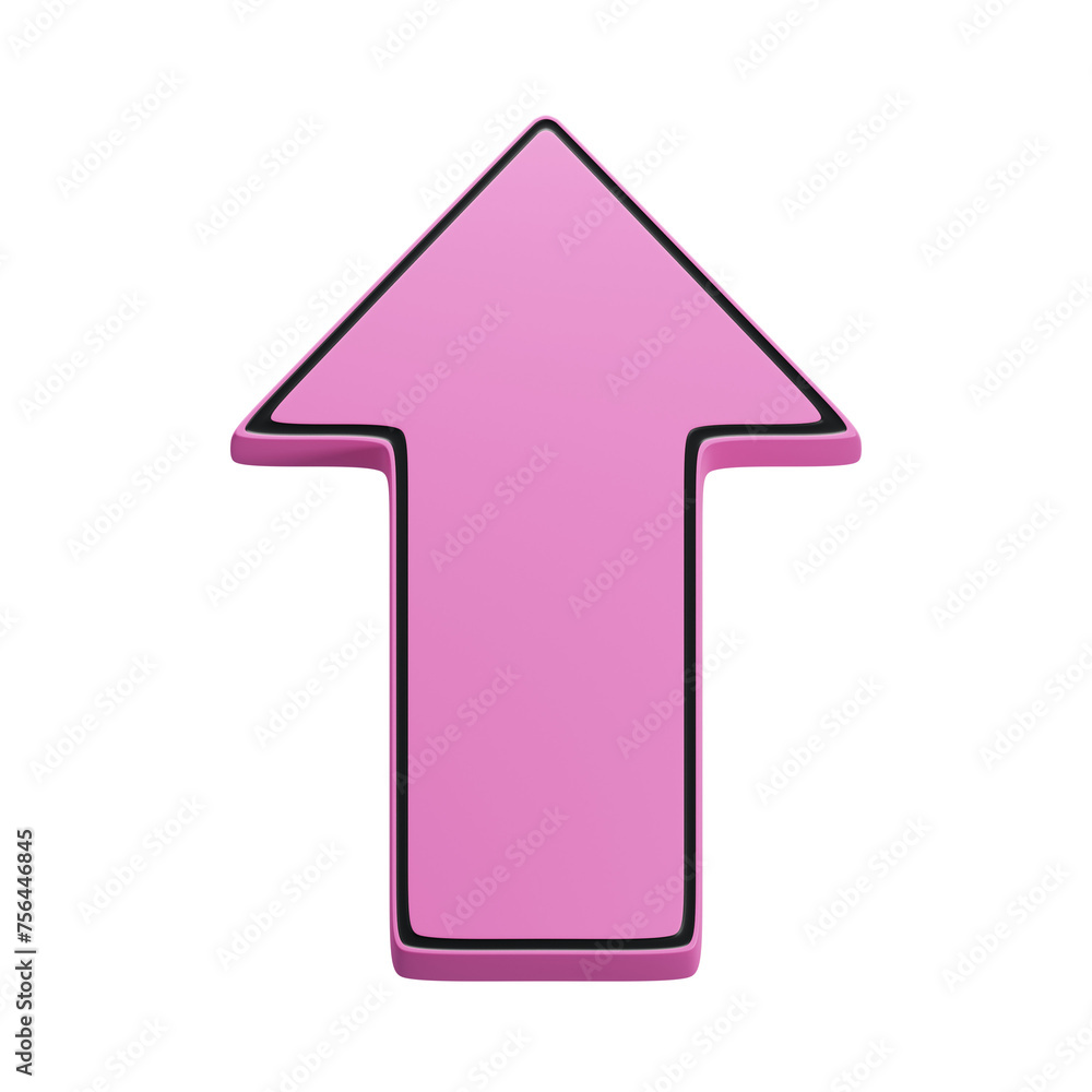 3D illustration of up arrow 3D illustration of up arrow