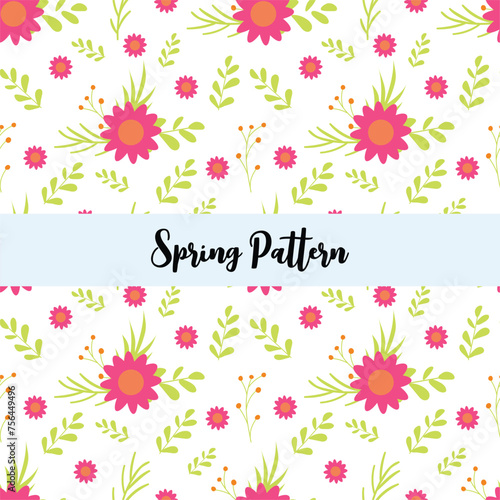 Hand drawn spring pattern collection