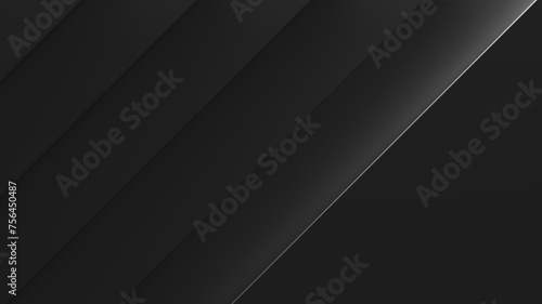 Dark Black Business Background With Copy-Space (Low-Key 3D illustration)