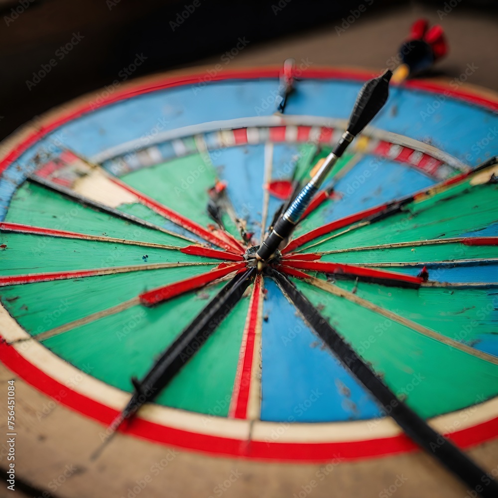 Obraz premium darts in the target