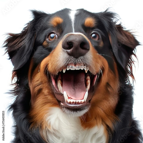 Close Up of Dog in Dental Braces © LUPACO IMAGES