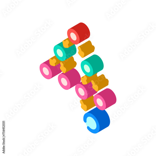 breadth first search bfs isometric icon vector. breadth first search bfs sign. isolated symbol illustration