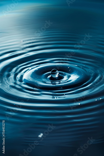 A water ripple on a clean background