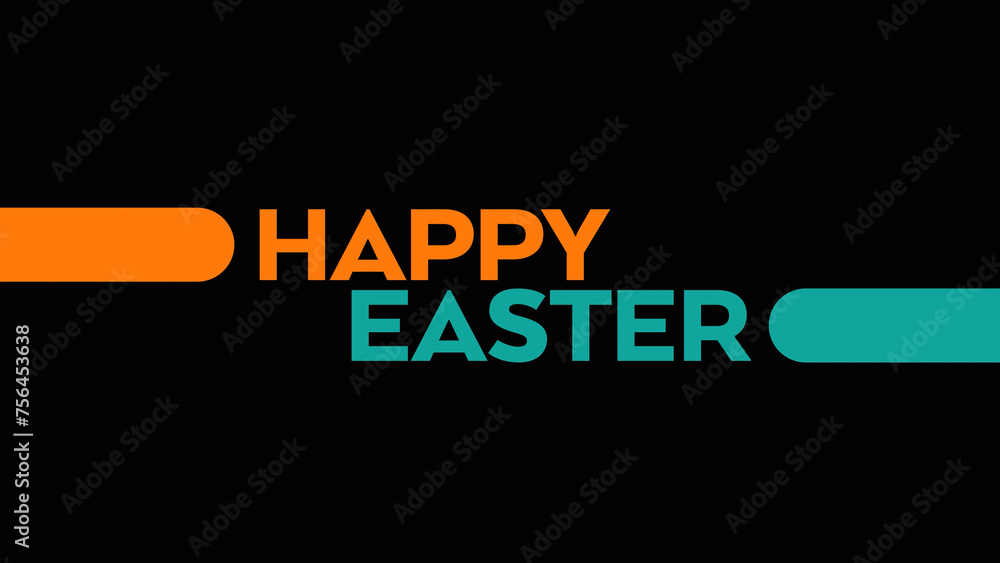 Obraz premium Happy Easter Monday and happy easter banner colorful pastel text great for celebrating happy easter monday and happy easter