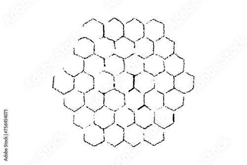 Propolis honeycomb sketch. Hand drawn honey comb. Bee wax. Bee honey and propolis doodle stock vector illustration.