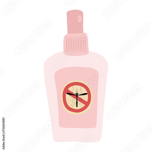 mosquito repellent spray. vector illustration