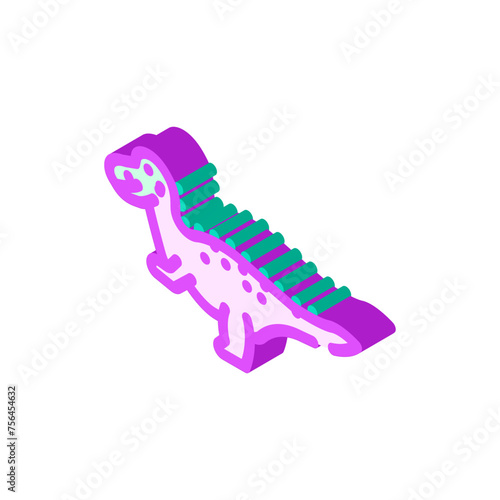 allosaurus dinosaur animal isometric icon vector. allosaurus dinosaur animal sign. isolated symbol illustration