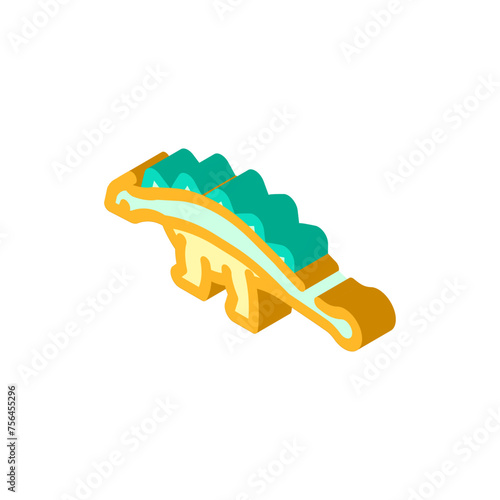 ankylosaurus dinosaur animal isometric icon vector. ankylosaurus dinosaur animal sign. isolated symbol illustration