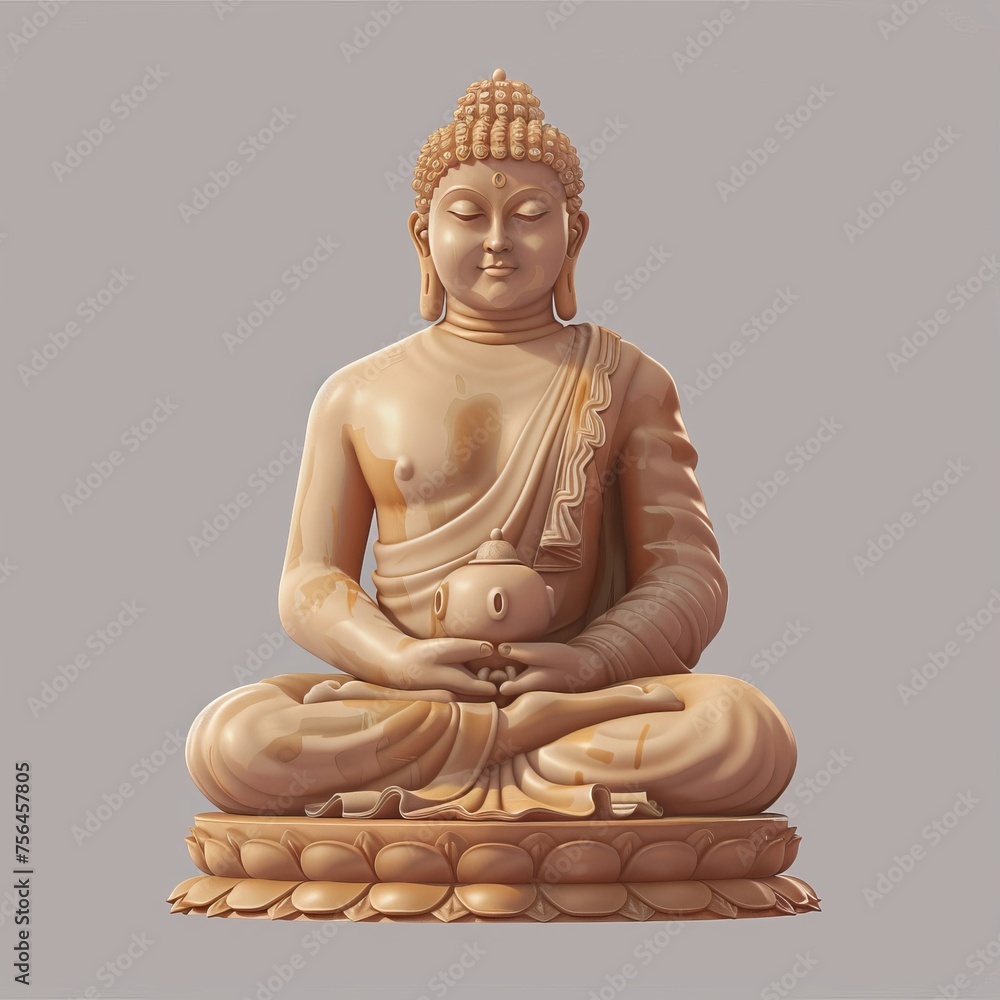 Fototapeta premium Buddha Statue Sitting on Top of a Table