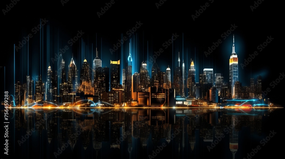Night city streets with abstract neon lights drawing photography, artistic, dramatic, flair. Night city streets with abstract neon lights drawing photography, artistic, dramatic, flair.