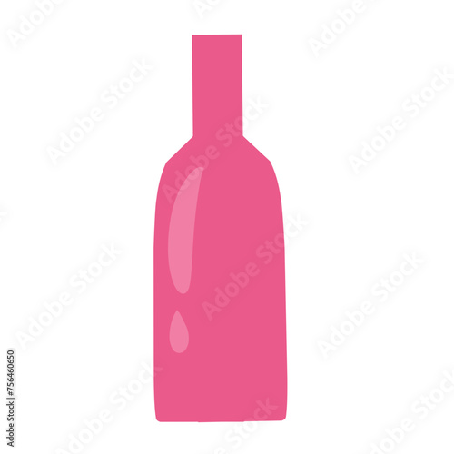 Set of vector flat bottles