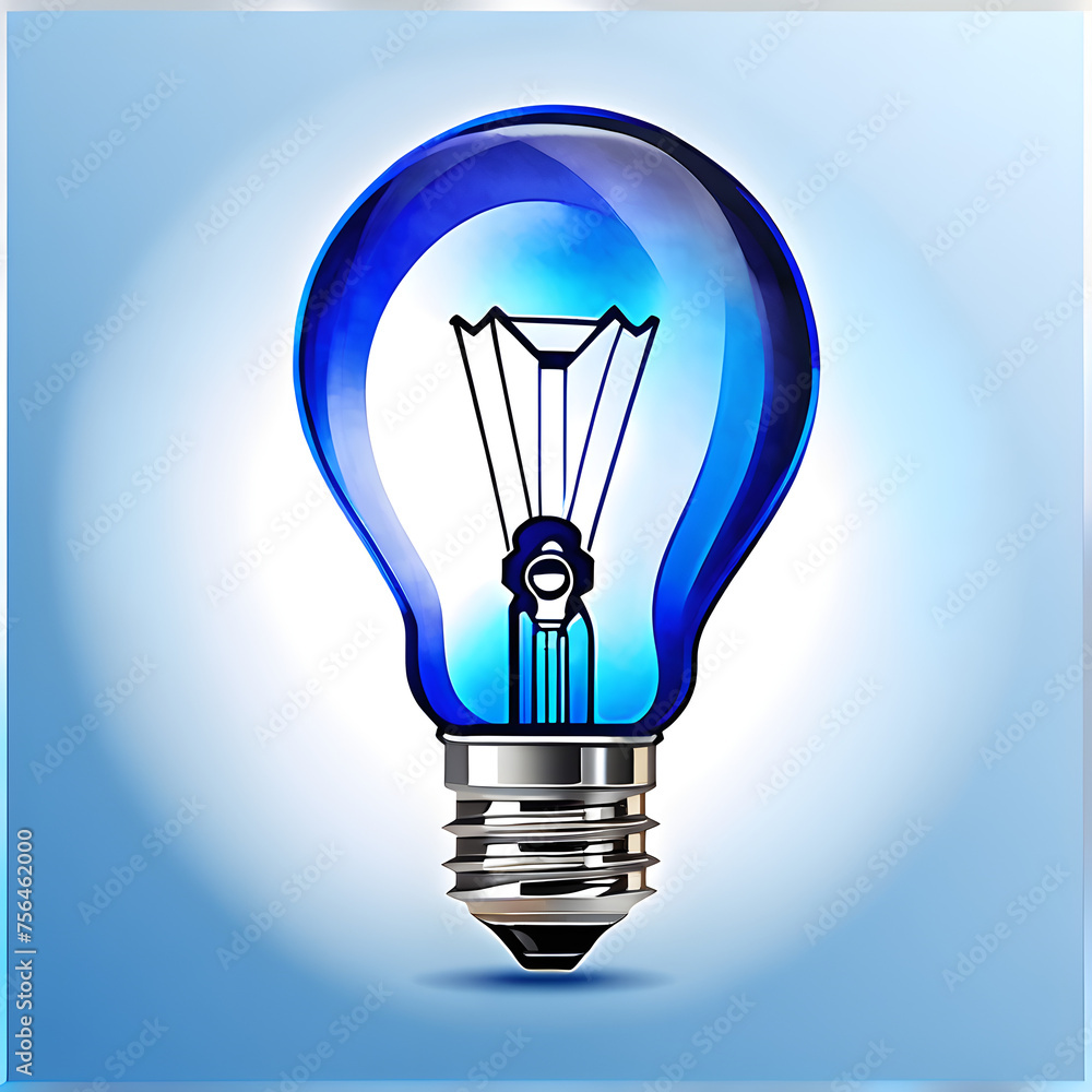 Sapphire Illumination: Revealing the Brilliance of Blue Light Bulbs.(Generative AI) Sapphire Illumination: Revealing the Brilliance of Blue Light Bulbs.(Generative AI)
