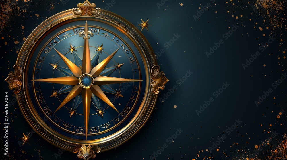 compass rose and compass