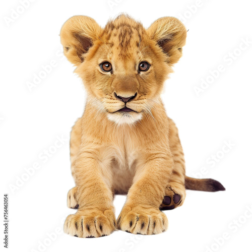 lion cub isolated on white