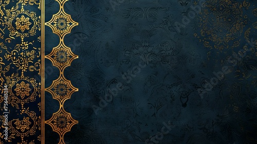 islamic background with ornament style on the side