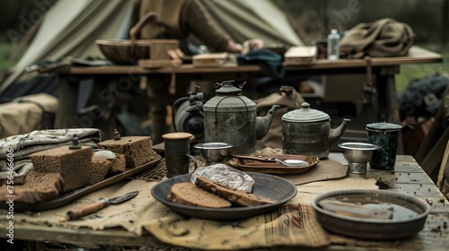 Field ration meal sustenance in the trenches