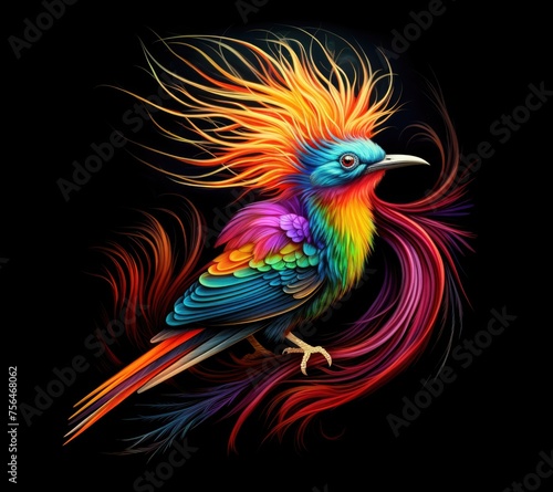 Bird of paradise. Colorful tropical bird © misu