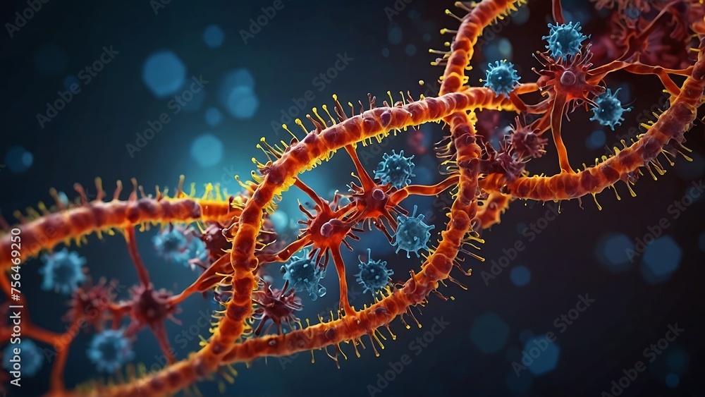 Virus Design Concept, Covid-19, DNA