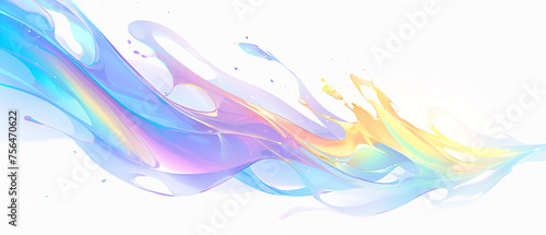 Abstract flowing colorful waves background design © Jirut