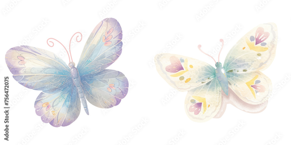 cute butterfly watercolour vector illustration cute butterfly watercolour vector illustration