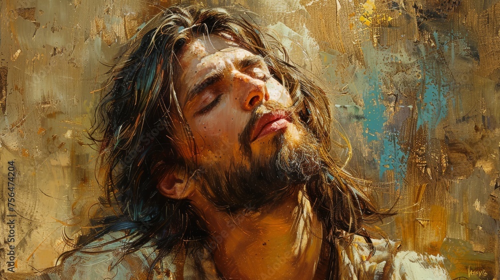 oil canvas art, Jesus Christ