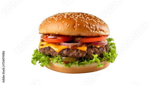 Burger and sandwich. Tasty and well-assembled burger.