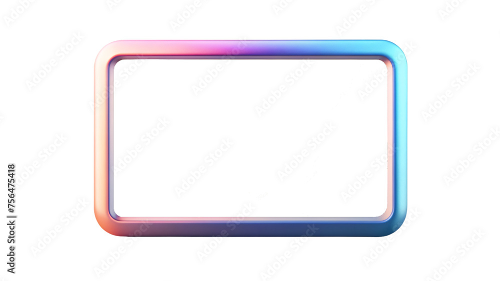 Blank frame with 3D renders of a computer and PC, surrounded by technology icons Blank frame with 3D renders of a computer and PC, surrounded by technology icons