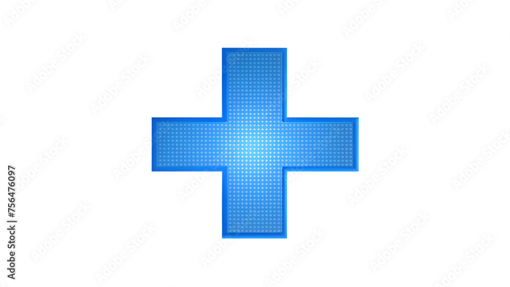 Blue Crosses: Isolated on White Background Illustration with Medical Symbolism Blue Crosses: Isolated on White Background Illustration with Medical Symbolism