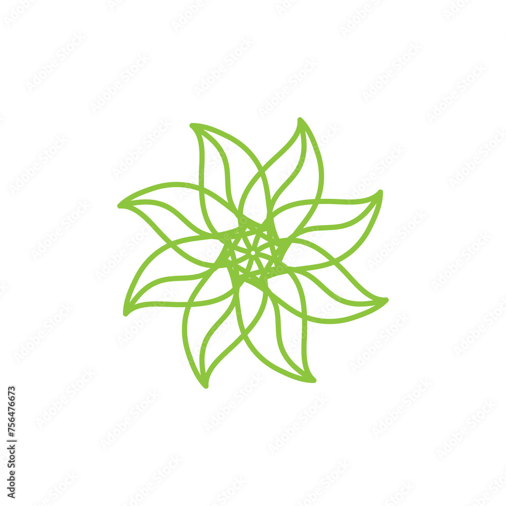 Rotation leaf logo design vector Rotation leaf logo design vector
