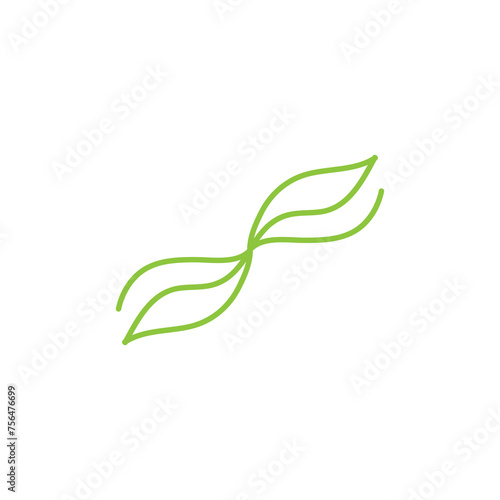 Leaf balance logo design vector