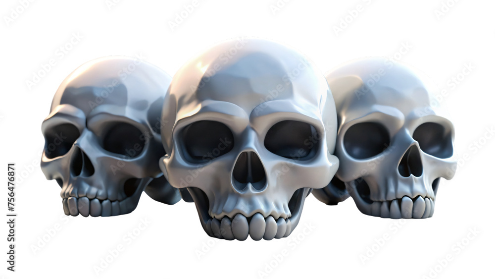 Isolated human skull cartoon on white background Isolated human skull cartoon on white background