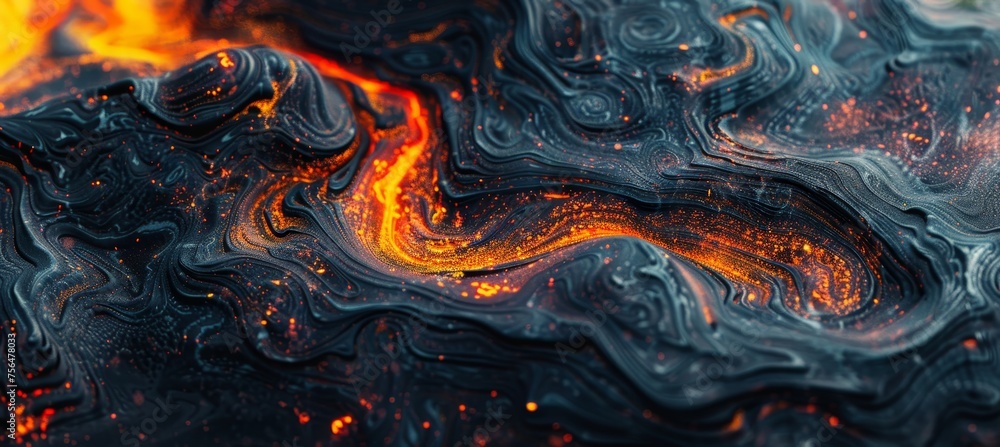 Vibrant 3d abstract background in black and orange colors with bright illumination Vibrant 3d abstract background in black and orange colors with bright illumination