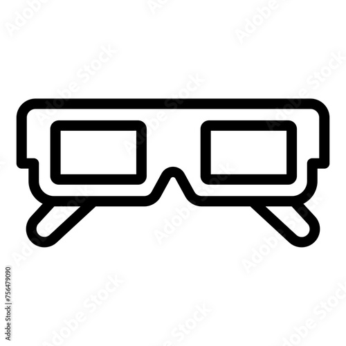 3d Glasses outline icon