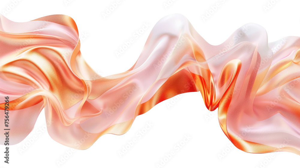 Orange wave curved on transparent background Orange wave curved on transparent background