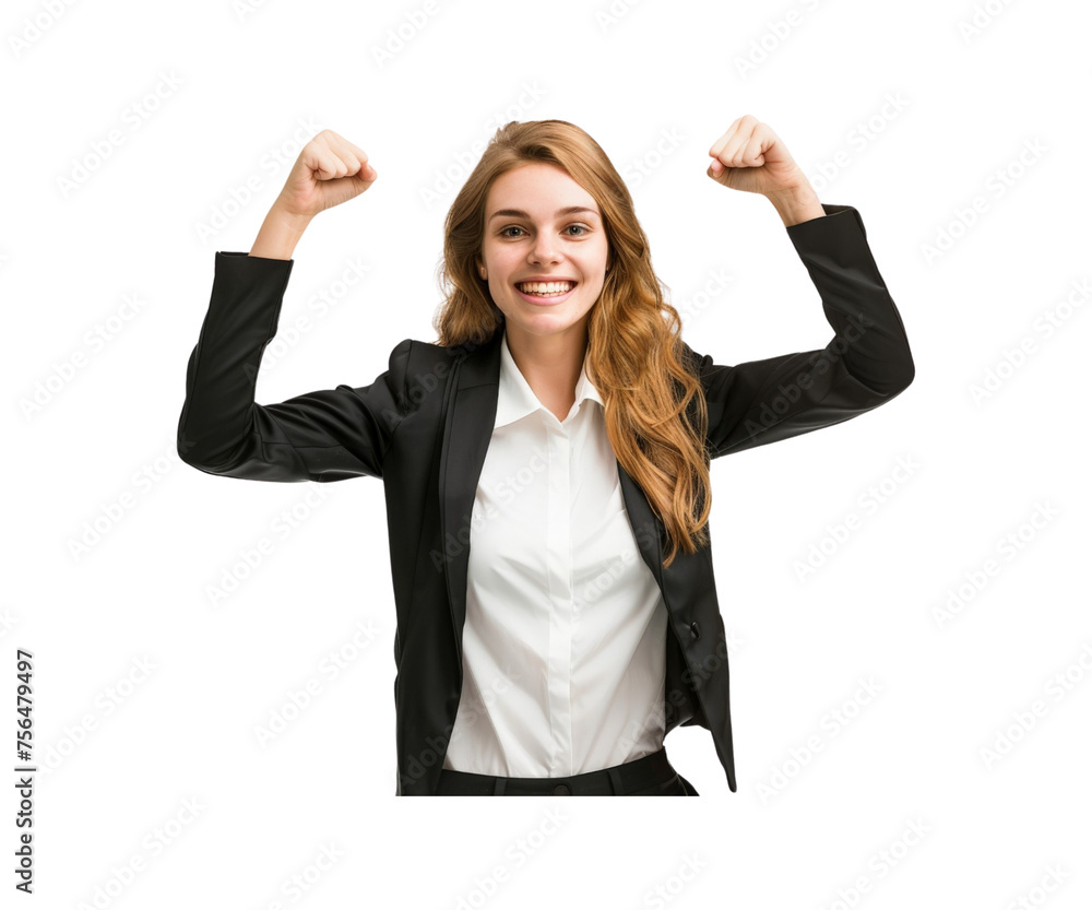 business_woman_Hands_raised_in_success_smiling business_woman_Hands_raised_in_success_smiling