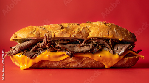 Hot Roast Beef and Cheddar Sandwich © Pic