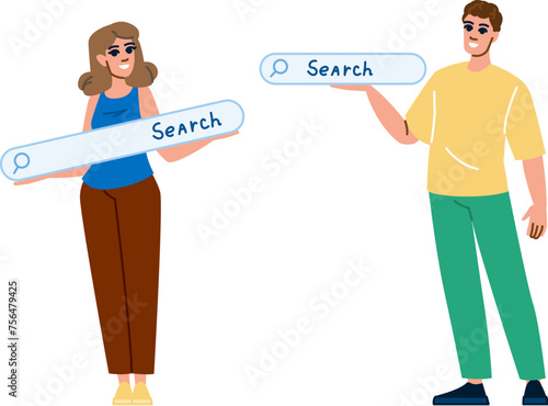personal user intent vector. internet request, business evaluate, abuse experience personal user intent character. people flat cartoon illustration