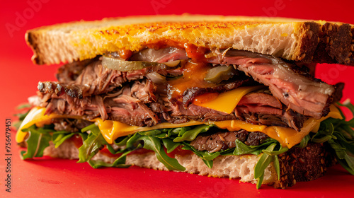 Hot Roast Beef and Cheddar Sandwich © Pic