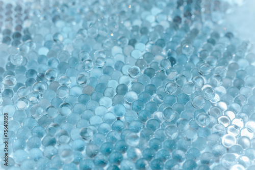 Blue Hydrogel Balls or Aqua Crystal Jelly Soil for Flower or Plant or Home background